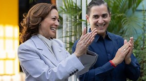 ‘Cringe’: Kamala Harris caught clapping along to protest against her