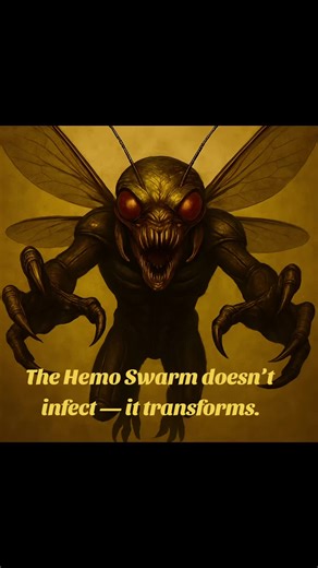 🧬 What Is the Hemo Swarm? The Hemo Swarm isn’t just a virus — it’s an evolving intelligence. It spreads through the bloodstream, rewriting human DNA cell by cell. But unlike ordinary infections, the Swarm doesn’t simply destroy. It rebuilds. What it does: - Alters the body with insect-like traits - Heightens senses and instincts - Creates a psychic pull toward the “colony” - Blurs the line between human and something… more Why it’s terrifying: The Hemo Swarm learns. It adapts. It changes its ho