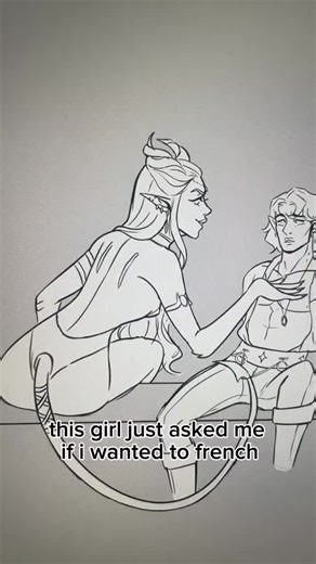 Clearly our short vampire isn't the sharpest tool in the shed. My oc Ludwig, Säde and Ilvan. (Ludwig — vampire, Säde — imp and Ilvan — elf) You can find Ilvan in my webcomic The Deals We Make on Webto