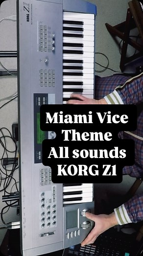 Miami Vice Theme - Jan Hammer. All sounds by my KORG Z1 synthesizer. Drums by Roland TR505. Full video about this amazing synth on my YouTube channel! #franzkreimerkeys #havefunwithkeyboards #korgz1 #miamivice #janhammer | Franz Kreimer Keys