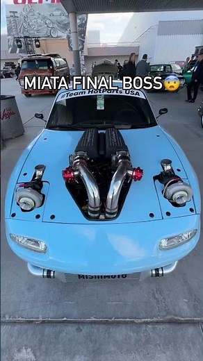 Twin Turbo Lt4 V8 (Lamborghini intake manifold) Miata at Sema