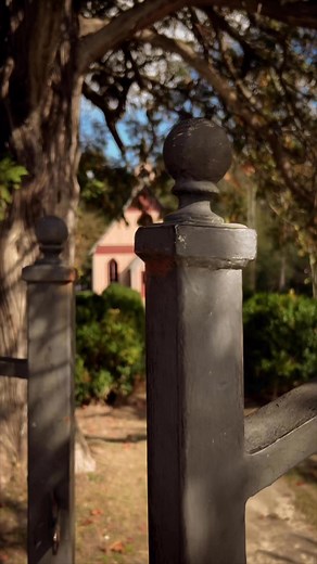 This church is a beautiful example of Carpenter Gothic architecture. Christ Church was organized in the 1880s and the land deeded in 1887 and the building constructed in October of that year. It has been maintained historically over the years and is still an active church to this day, having services weekly.⁣ ⁣ The light fixures that were originally gas have been carefully converted to electricity and restored. So much of this church is original. Even the flourishes painted on the walls are the 