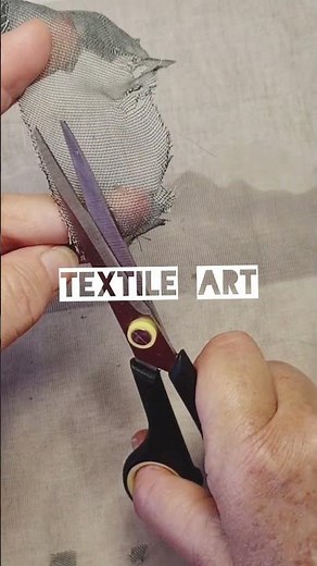 Textile Art Exploration in fabric scraps #mixedmedia #artandcraft
