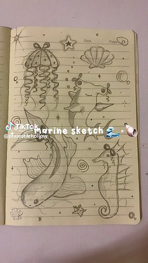Sea Creature Drawing and Sketch Ideas