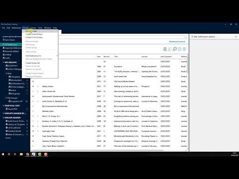Creating groups in EndNote 20