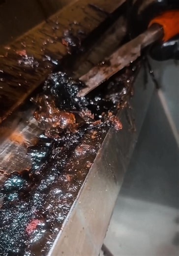 🔥 REAL WORK. REAL RESULTS. 🔥 This is what years of grease buildup looks like inside a duct 😳 And this is exactly why Hoods Unlimited doesn’t cut corners. We’re scraping out heavy grease by hand because that buildup is: ⚠️ A fire hazard ⚠️ A failed inspection waiting to happen ⚠️ A risk to your staff and your business No wipe-downs. No shortcuts. Just deep, duct-to-fan cleaning done right. If your hood hasn’t been cleaned like this… it’s time. 📲 Call Hoods Unlimited and stay fire safe. #Hoods