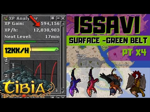 TIBIA HUNT PT X4 EM ISSAVI GROUNDS - GREEN BELT PT 400+