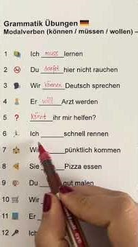 Grammatik Übungen Modalverben A1-A2 #learngermanwithesmi #deutsch #germanlanguage