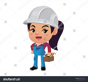 Construction Worker Different Poses Stock Vector (Royalty Free) 1860118567 | Shutterstock