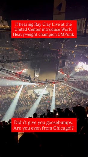 Ray Clay. CM Punk. The United Center. 32 Years since WWE opened the first ever event at the UC. Full Circle. Chicago Showed up and Showed out. Thank you WWE for absolutely blowing the roof off the United Center for the first time in over 3 decades. Next stop…. Wrestlemania! #ChicagoHistory ☑️ | Chicago History