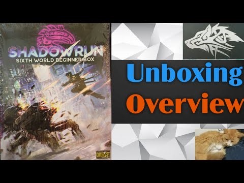 🌇 Unboxing & overview for the Beginner Box for Shadowrun Sixth World ( 6th edition ) catalyst labs.