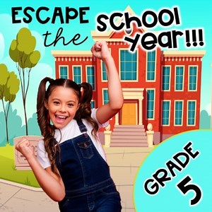 End of Year Math Escape Room 5th Grade | Digital Test Prep & Review Game
