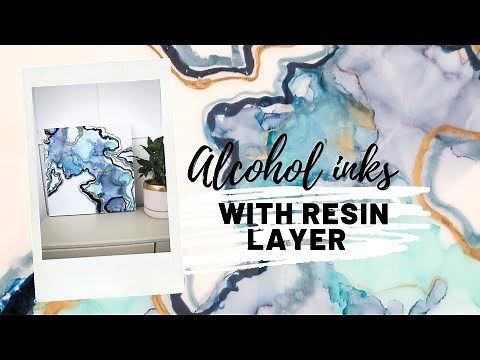 Alcohol ink & resin art work