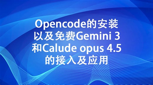 Opencode的安装及应用