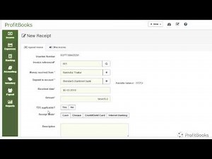 Record Receipts in ProfitBooks