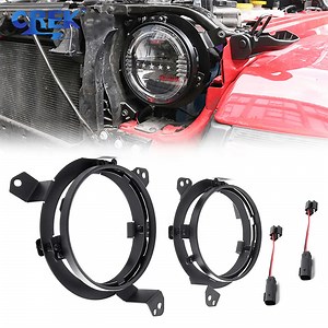 [Hot Item] New 2018-19 Wrangler Jl Headlight Bracket Jeep 7 Inch Round Modified LED Headlight Fog Lamp Bracket