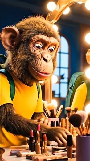 Amazing Monkey Face Makeup Transformation | Cute & Creative Monkey Look Tutorial