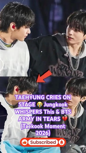 TAEHYUNG CRIES ON STAGE 😭 Jungkook WHISPERS This & BTS ARMY IN TEARS 💔 (Taekook Moment 2026)