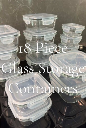 Time to replace your Tupperware plastic containers #glass #glassstoragecontainers #kitchen #kitchenorganization #storage @VTOPMART-TT