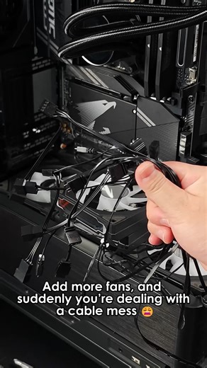 ASIAHORSE on Instagram: "How to upgrade your PC with X360? Standard fans come with two cables each. Add more fans, and suddenly you’re dealing with a cable mess 😩 Meet the X360MM Performance Fan. 3-in-1 modular design. Only one cable — clean, simple, efficient. Nearly full-size 120mm blades, built to maximize airflow. No RGB. More FPS. 🗿 #ASIAHORSE #hydruscable #cableextensions #psucables #customcables #cablemod #PCBuild #GamingPC #BudgetPC #PC #pcbuildingtips #pc #pcfans #gaming #tech #setup 