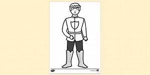 Prince Charming From Snow White Colouring Sheet
