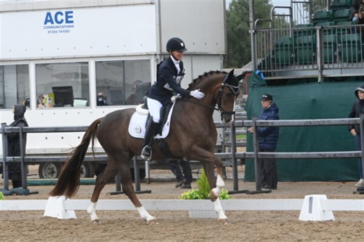 Who are the 2025 national young horse dressage champions?