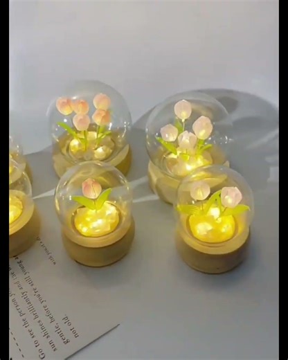 Homemade DIY Tulip Bedside Table Light #homedecor #shorts #viralvideo #homemade @amazon