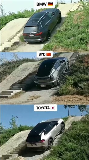 BMW, BYD and Toyota: Cross-Axle Off-Road Articulation Test