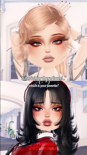 tutorial for these gorgeous DTI faces! ^_^ (custom makeup) | #dresstoimpress #dti #roblox #shorts
