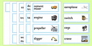 Machines Topic Word Cards
