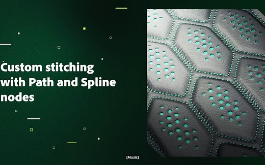 Substance Designer 13新功能：使用路径和样条曲线节点进行自定义缝合