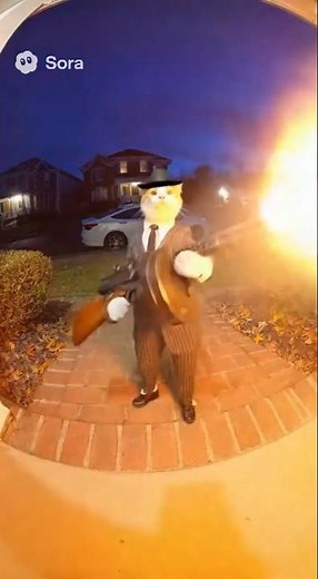 Cats With Guns "Tommy Gun" #catswithguns #catsofyoutube #catshorts