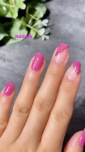 Timeless fuschia shimmer paired with rose petal pink 💖 same hues color combo with a close tone glitter 💅✨ get your classic vibe powder nails done in no time 🙋‍♀️#dippowder #pinknails #glitternails #diynails #nailsinspo | Nagaia Nail