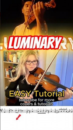 Luminary EASY Tutorial • Joel Sunny • Violin #shortscover #violintutorial