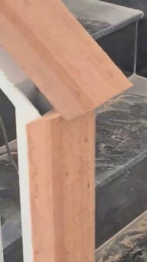 Stair Wooden handrail installation