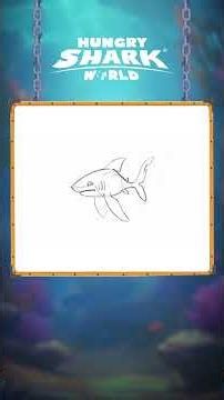 Want to sketch sharks? 🌊🖼️🖌️ Dive into this #SplashFromThePast video ✨ #HungrySharkWorld #drawing