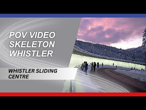 POV Skeleton down the track in Whistler