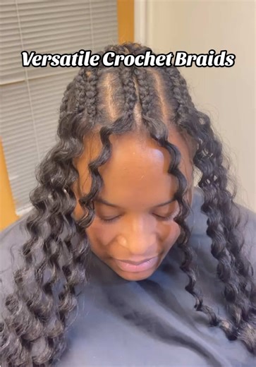 It’s always versatile crochet braids for me! #crochetbraids #humanhaircrochetbraids #dallascrochetbraids #fyp #crochetbraid