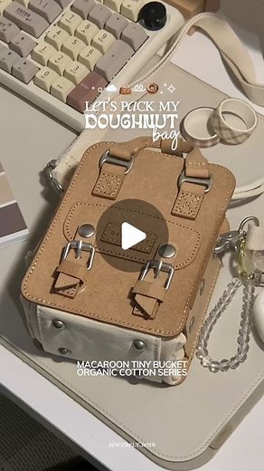 jehn ₍ᐢ..ᐢ₎♡ on Instagram: "⁺◦☁️ this is the cutest bag ever! 👜ꔛ🍩₊˚✧ this Doughnut Macaroon Tiny Bucket bag is so smol but it can surprisingly fit a bunch of my essentials and it's just the perfect size for a simple coffee date or a grocery run! It's also made out of organic cotton which is significantly less harmful to the environment, just another reason for me to love it even more 🥹🤍 thank you so much @doughnutofficial_usa for sending this over! you can get this for 10% off when you use c