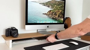 Maple Wood Monitor Stand: Desk Organizer Shelf - Etsy