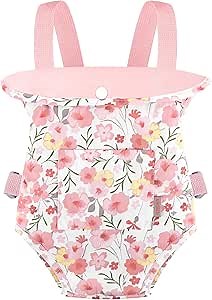 GAGAKU Baby Doll Carrier for Little Girls Baby Carrier for Dolls Reborn Baby Doll Carrier Toddlers 1-3 Years Old Babydoll Carrier - Pink Rose of Sharon