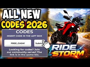 ALL WORKING RIDE STORM CODES ROBLOX - All New Ride Storm Open World Moto Codes 2026! (UPDATED)