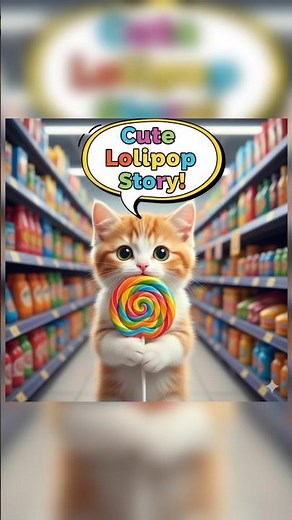 CUTENESS EXPLOSION 😺🍭 | Kitten’s Lollipop Moment BREAKS The Internet! #cat #cute #viral #shorts