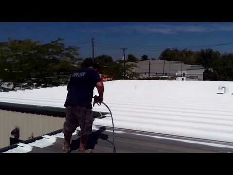 How to spray silicone coating on metal roofs