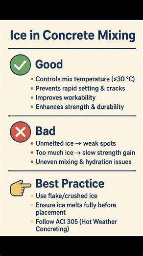 #Ice in #Concrete #Mixing #construction #civilengineering #structuralengineering #building #facebookreelsviral #facebookviral #facebookpost #reelschallenge #reelsfypシ #reelsfbシ | The Civil Engineering