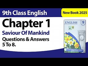 9th Class English New Book 2025 | Question 5 To 8. | English Chapter 1 Questions & Answers