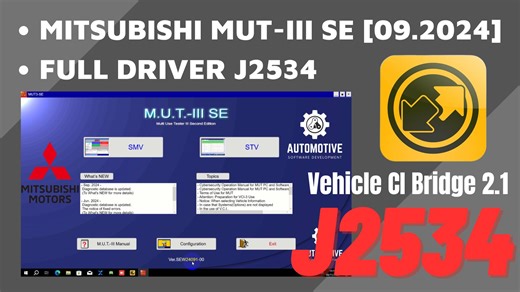 ☑️ Mitsubishi MUT-III SE [09.2024] with J2534 Driver FULL. ☑️ Diagnostic database is updated 2025 - 2026 #asd #j2534 #mut3 #se #mitsubishi #passthru | Automotive Software Development