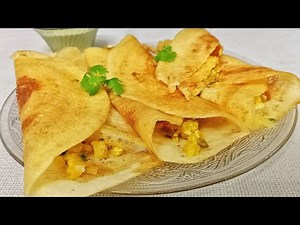 How to make Crispy Masala Dosa | Moong Dal Stuffed Dosa Recipe