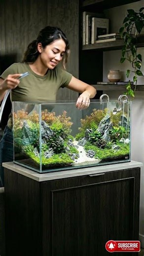 Watch This Until The End 👀 "The Floating Monolith" #terrarium #aquascape #beforeafter #aquarium