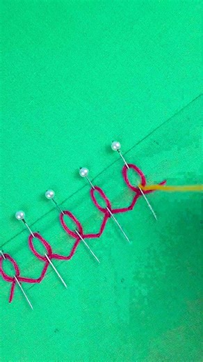 Border design tricks embroidery tutorial #trendingreel #stitch #hilights #embroidery